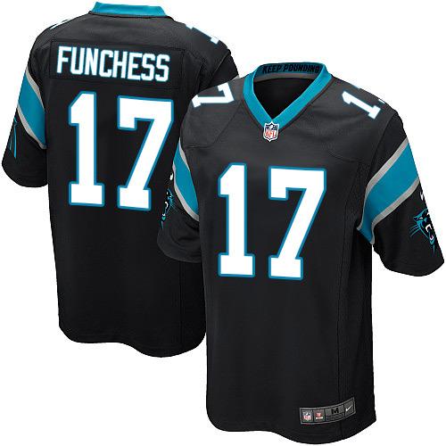 Nike Panthers #17 Devin Funchess Black Team Color Youth Stitched NFL Elite Jersey - Click Image to Close
